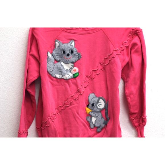 Vintage Kitty Cat and Mouse Sweatshirt Large - Picture 2 of 8